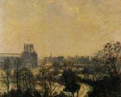 卡米耶 毕沙罗 : Garden of the Louvre, Snow Effect